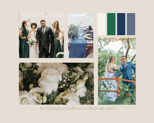 Caribbean wedding palette